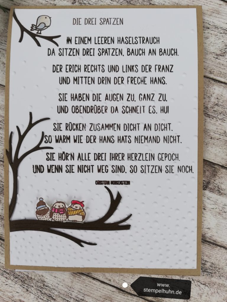 Die drei Spatzen – Stempelhuhn